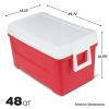 48 QT Laguna Ice Chest Cooler, Red